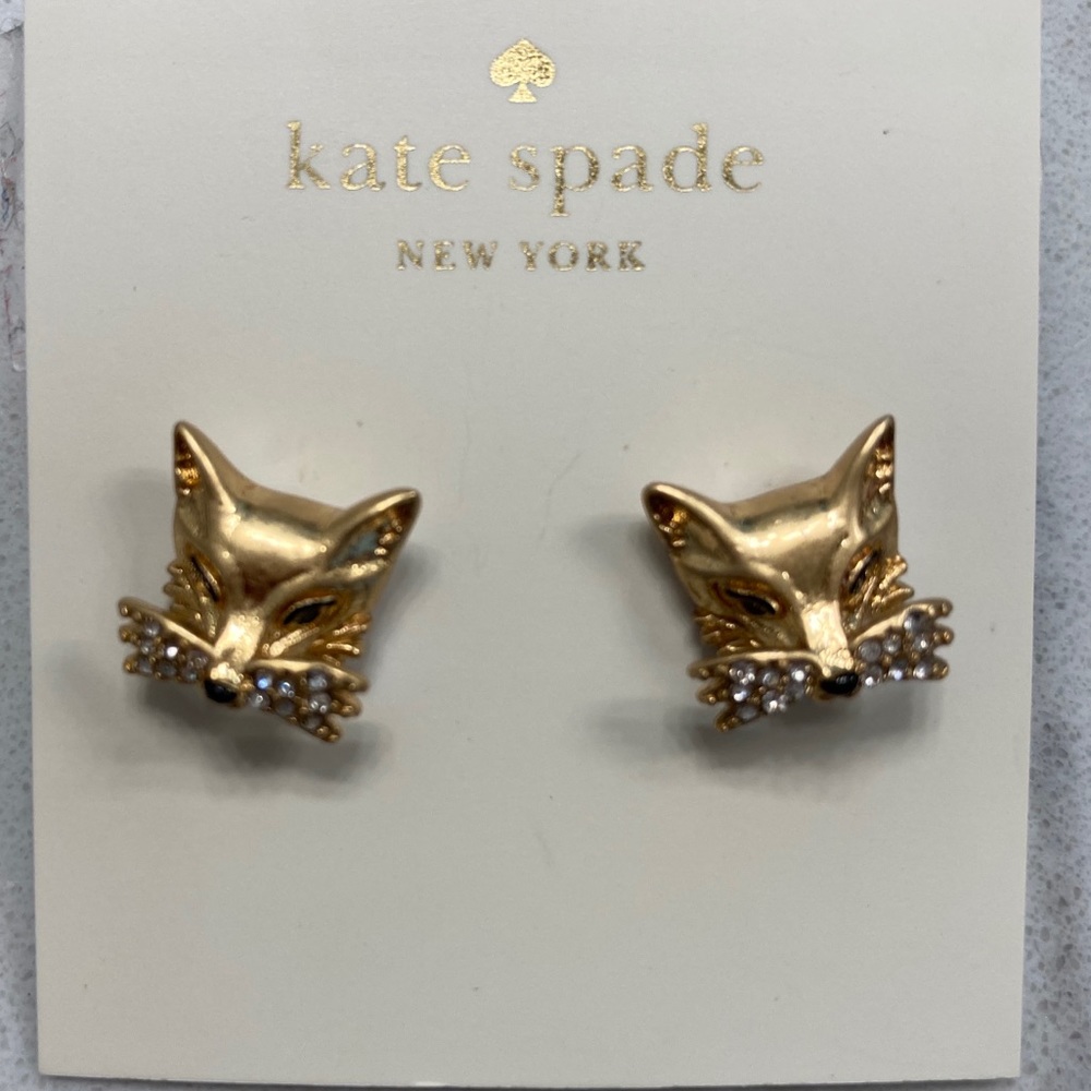 NWT Kate Spade Fox Earrings